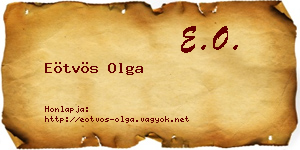 Eötvös Olga névjegykártya