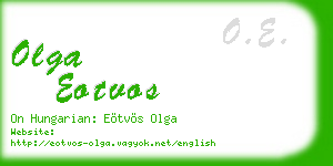 olga eotvos business card